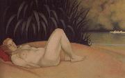 Felix Vallotton Nude sleeping on a bank oil painting reproduction